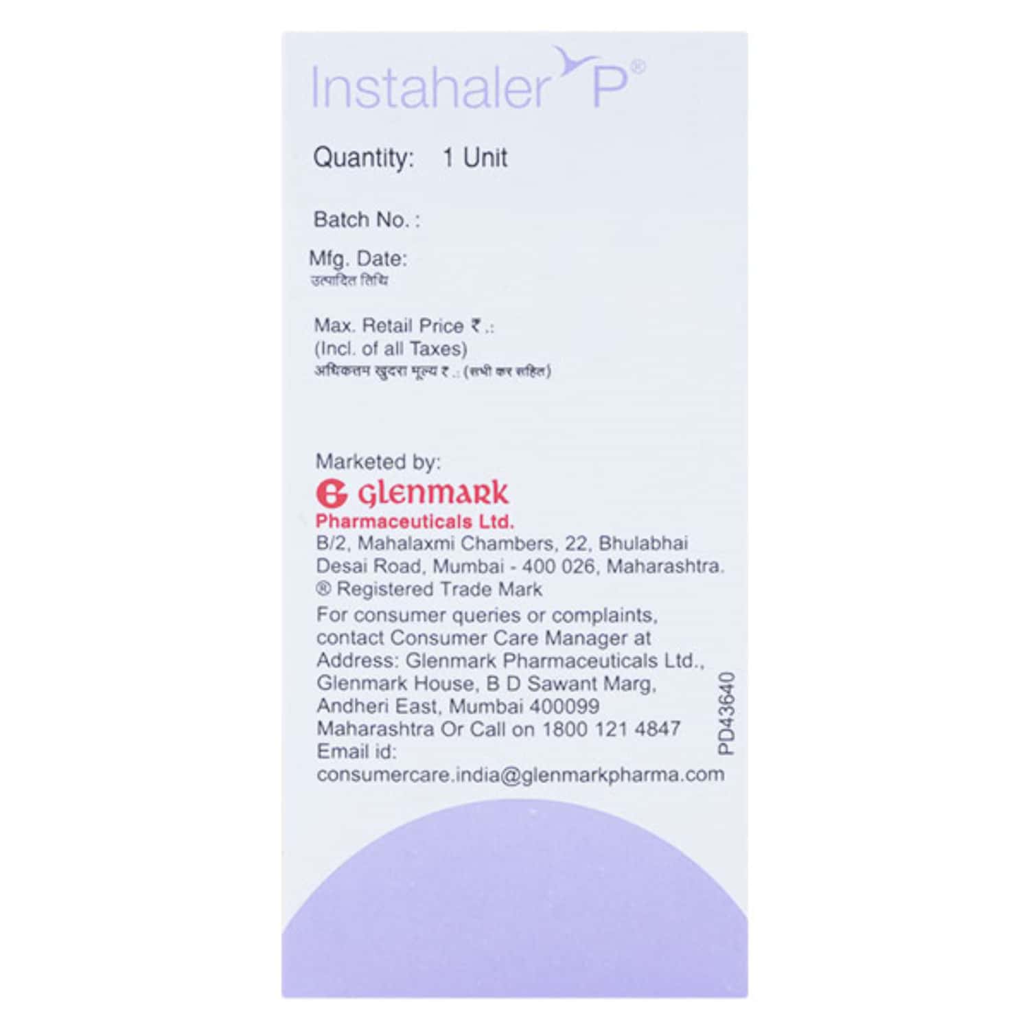 INSTAHALER P DEVICE 1