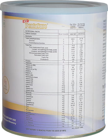 Pentasure Vanilla Nutrition Supplement Tin Of 400 G