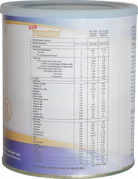Pentasure Vanilla Nutrition Supplement Tin Of 400 G