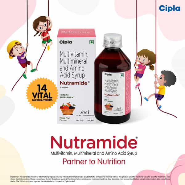 Nutramide Mixed Fruit Flavour Syrup 200Ml