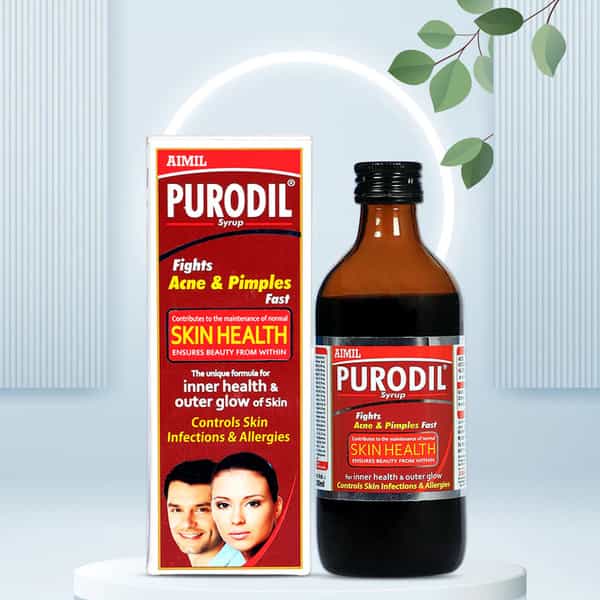 Aimil Purodil Syrup 200Ml| Fights Acne & Pimples | Controls Skin Infections & Allergies