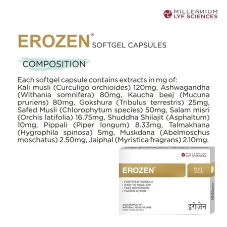 Erozen Strip Of 10 Softgel Capsules
