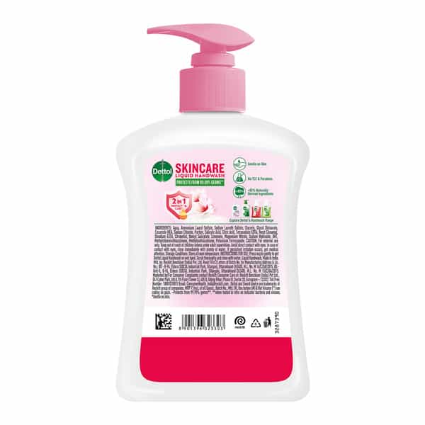 Dettol Liquid Handwash Bottle | Skincare Hand Wash | 200Ml