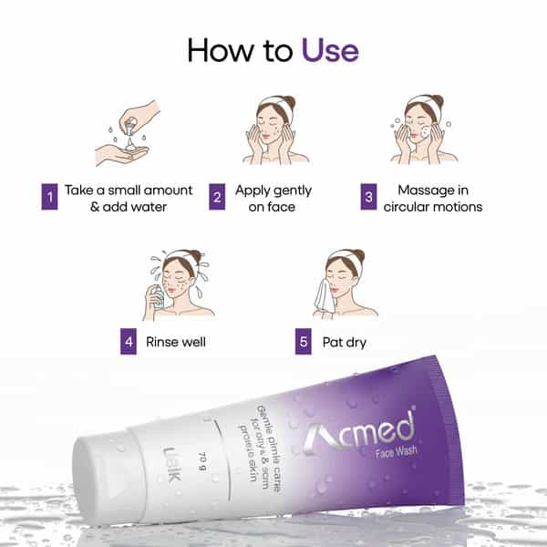 Acmed | Gentle Pimple Care Face Wash | Tube 70 Gm
