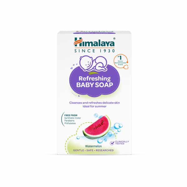 Himalaya Refreshing Baby Soap For Summers | Helps Protect From Sweat & Irritation | 125 Gm