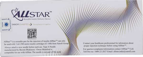 Allstar Reusable Insulin Delivery Device Pen 1 Unit
