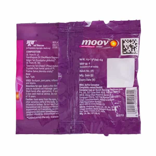 Moov Pain Relief Specialist Ointment 4G + 1G (Free)