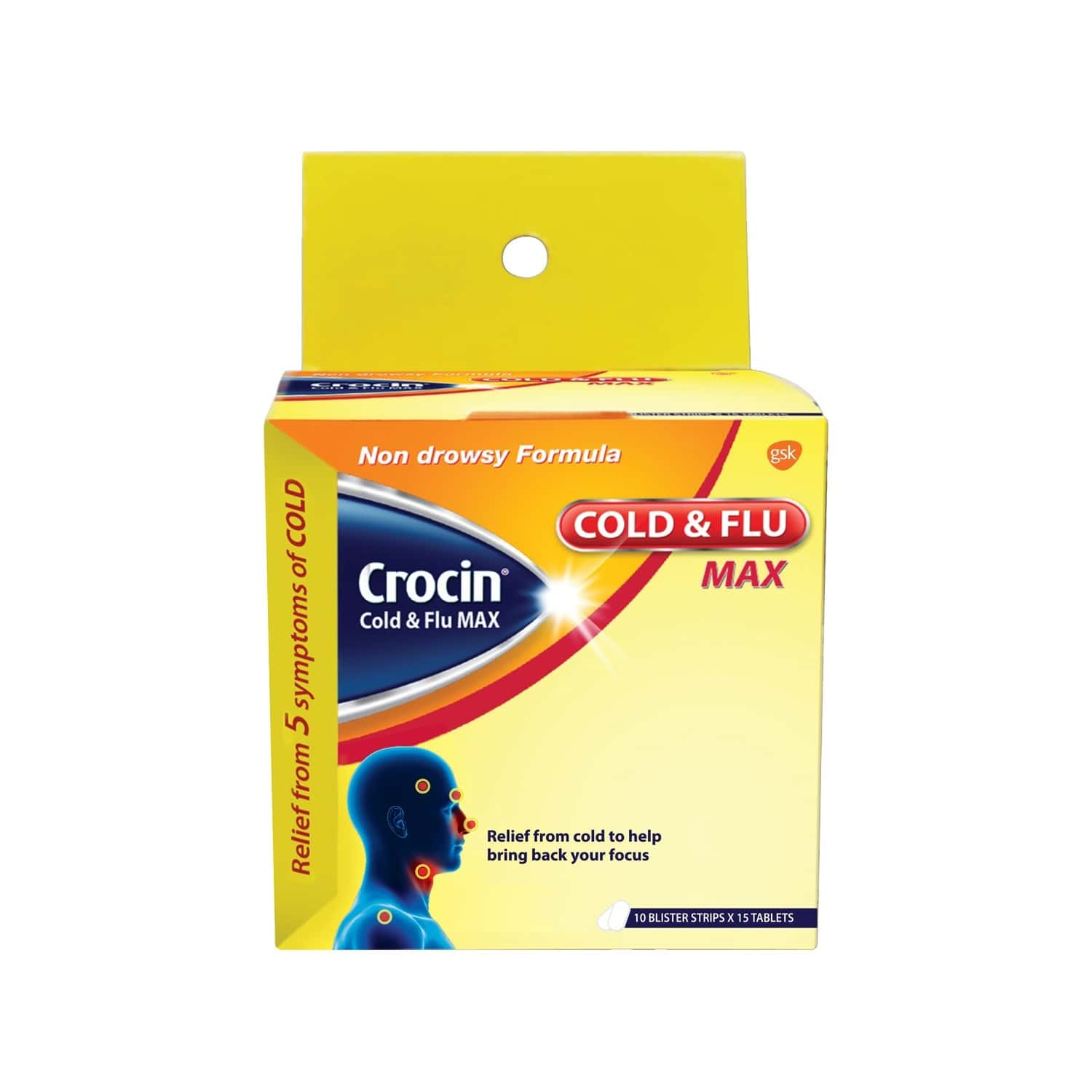 Buy CROCIN COLD N FLU MAX TAB 12`S Online & Get Upto 60 OFF at PharmEasy