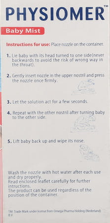 Physiomer Baby Mist Nasal Spray From Birth 115 Ml
