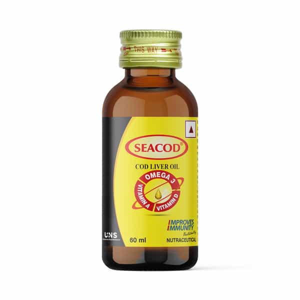 Seacod Cod | Cod Liver Oil | Omega-3 | Vitamins A & D | Improves Immunity | 60 Ml
