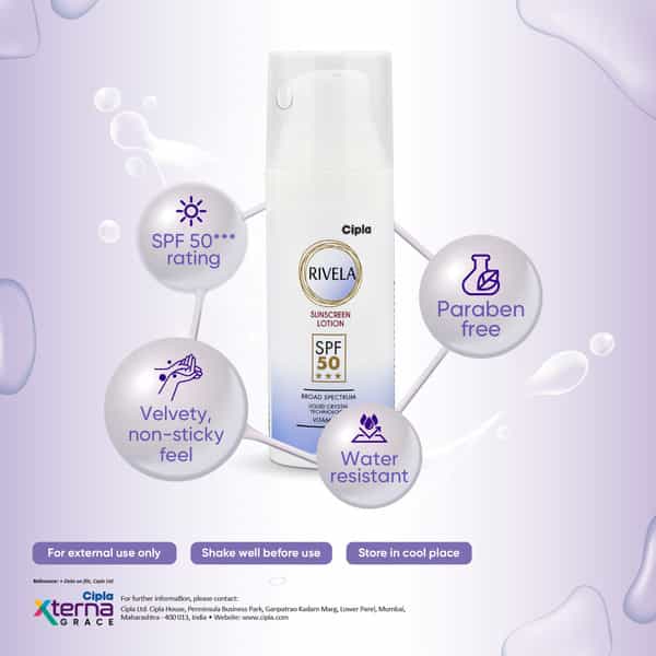 Rivela Spf 50 Sunscreen Lotion 50Ml