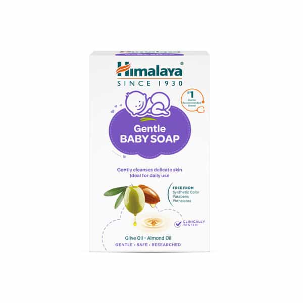 Himalaya Gentle Baby Soap With 100% Natural Almond & Olive Oil | No Post Bath Dryness| 125 Gm