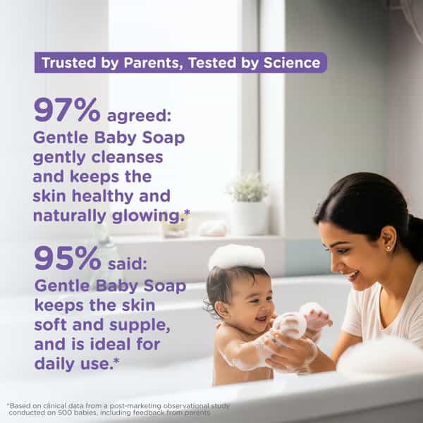 Himalaya Gentle Baby Soap With 100% Natural Almond & Olive Oil | No Post Bath Dryness| 125 Gm
