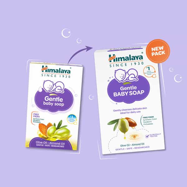 Himalaya Gentle Baby Soap With 100% Natural Almond & Olive Oil | No Post Bath Dryness| 125 Gm