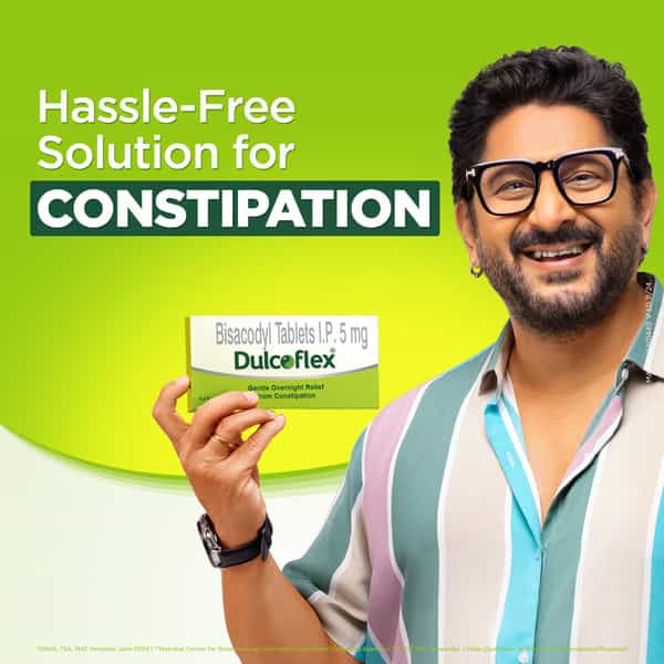 Dulcoflex 5Mg | Constipation Laxative Bowel Movement Regulator Strip | 10 Tablets