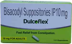 Dulcoflex 10mg Suppository For Adults - 5's