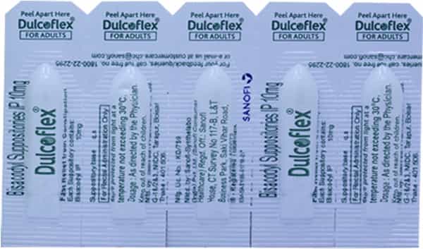 Dulcoflex 10Mg Suppository For Adults - 5'S