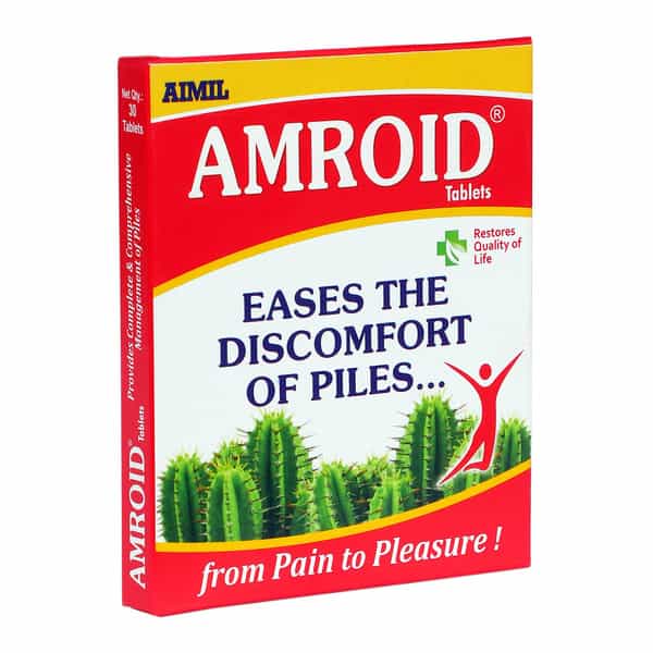 Aimil Amroid | For Eases Constipation & Discomfort Of Piles | 30 Tablets