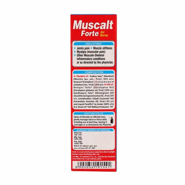 Aimil Muscalt Forte Oil Spray 60 Ml | Relieves Joint & Muscle Pain