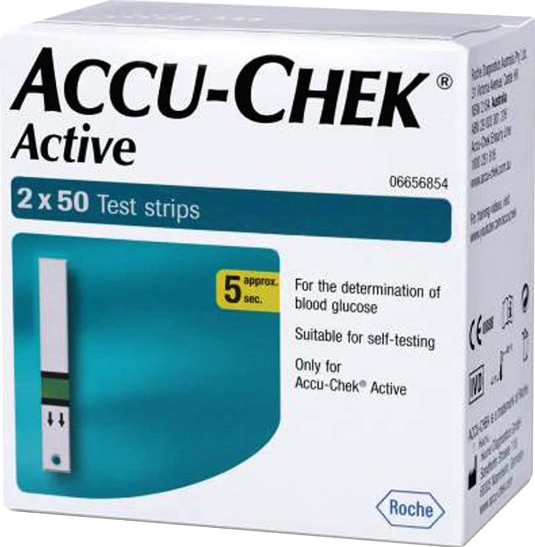 Buy ACCUCHEK ACTIVE TEST STRIPS BOX OF 100 (50 X 2) Online