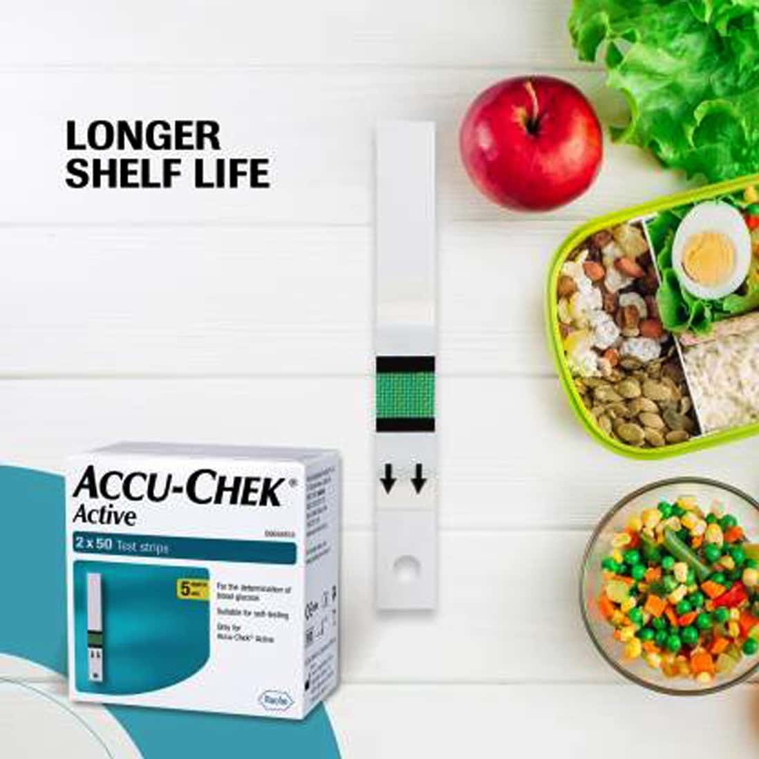 Buy ACCUCHEK ACTIVE TEST STRIPS BOX OF 100 (50 X 2) Online