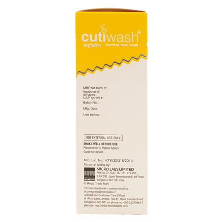 Cutiwash Foaming Face Wash 60ml