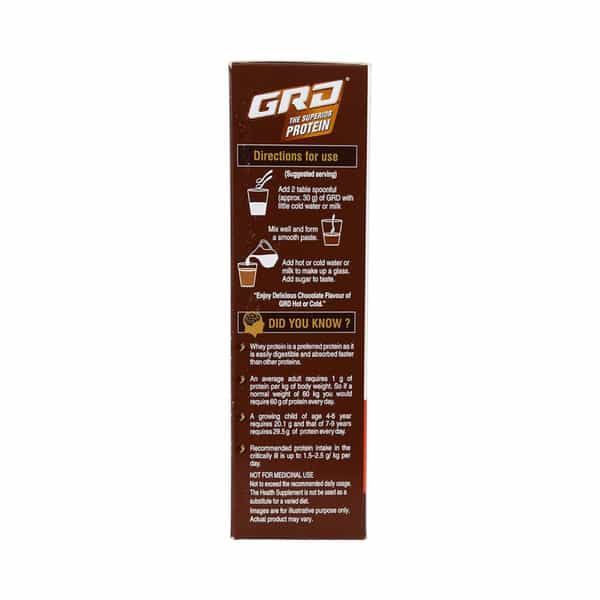 Grd | Whey Protein | Chocolate | Refill 400 Gm Oral Powder