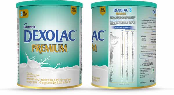Dexolac Premium Stage 3 Follow-Up Infant Formula (After 12 Months Upto 24 Months) Tin Of 400 G