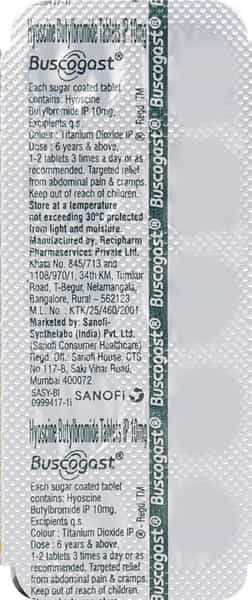 Buscogast 10Mg Strip Of 10 Tablets