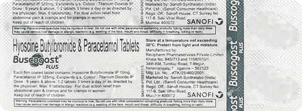 Buscogast Plus Stomach Pain Specialist - Strip Of 10 Tablets