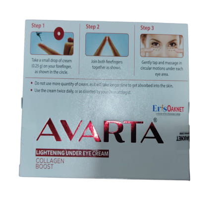 Avarta Lightening Under Eye Cream Reduces Dark Circles & Pigmentation For Firm Under Eyes Skin 10g