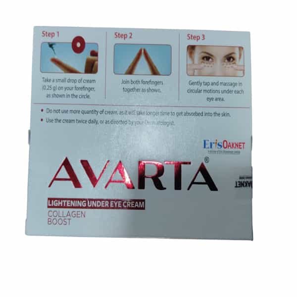 Avarta Lightening Under Eye Cream Reduces Dark Circles & Pigmentation For Firm Under Eyes Skin 10G