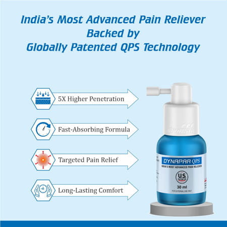 Dynapar Qps Pain Relief Spray For Back | Knee | Muscle & Joint Pain - 30 Ml
