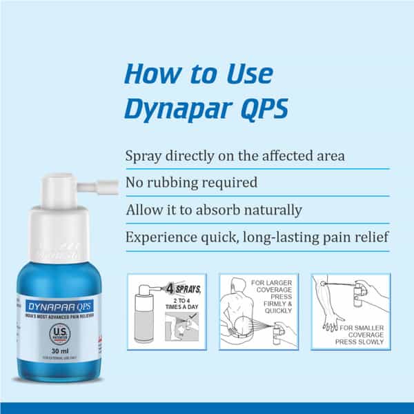 Dynapar Qps Pain Relief Spray For Back | Knee | Muscle & Joint Pain - 30 Ml