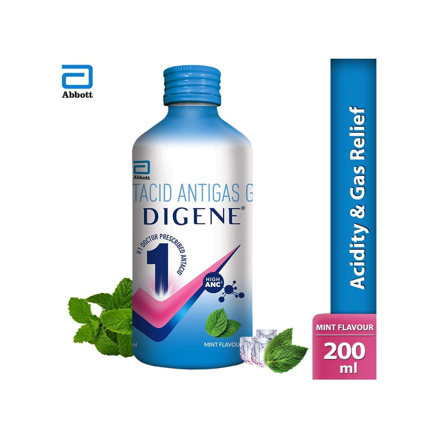 Buy Digene Gel Acidity & Gas Relief 200ml Mint Flavour Online & Get