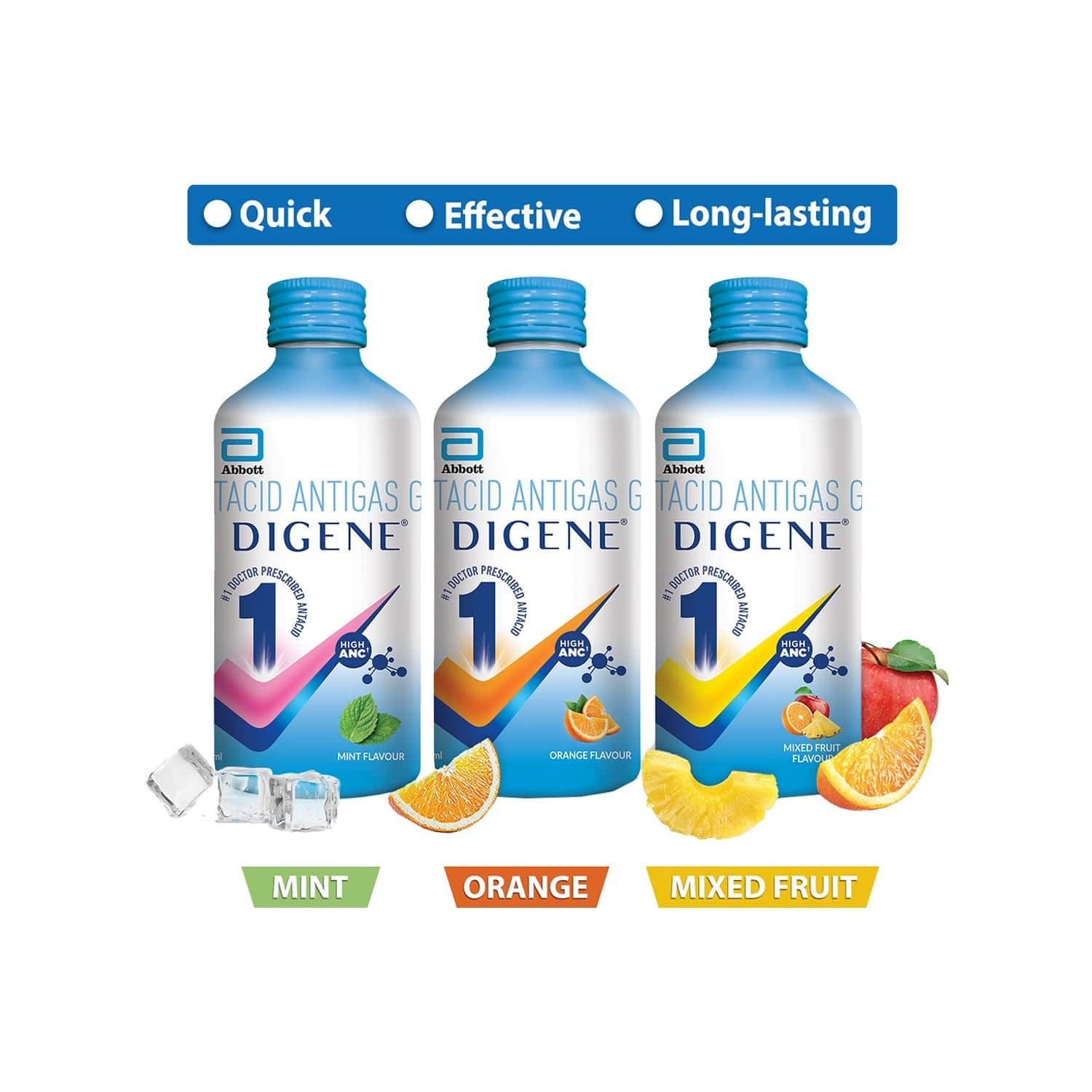 Buy Digene Gel Acidity & Gas Relief 200ml Mint Flavour Online at Flat