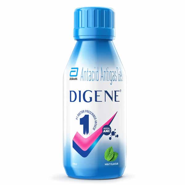 Digene Gel Acidity & Gas Relief - 200Ml Mint Flavour Sugar Free