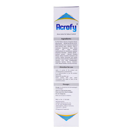 Acrofy Acne Lotion | For Sebum Control | Bottle | 50gm