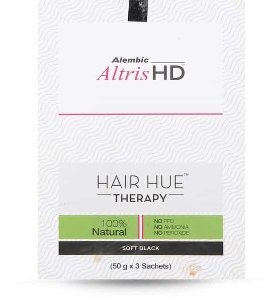 Altris Hd | Hair Hue Therapy | Soft Black Hair Colour | 50 Gm | Pack Of 3