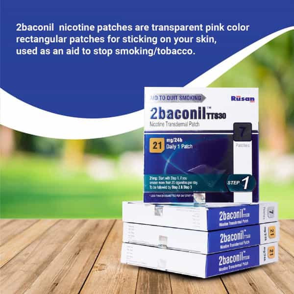 Rusan 2Baconil Tts 30 21Mg Step 1 Nicotine Patch Packet Of 7 'S | Helps Quit Smoking