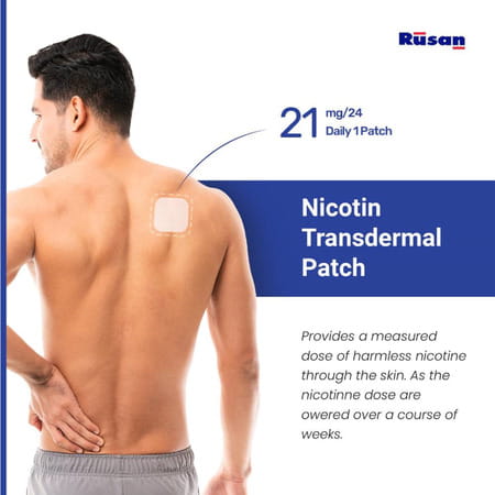 Rusan 2baconil Tts 30 21mg Step 1 Nicotine Patch Packet Of 7 'S | Helps Quit Smoking