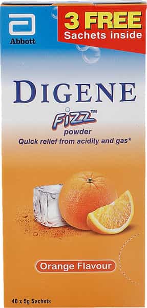 Digene Fizz Orange Antacid Sachet Of 5 G