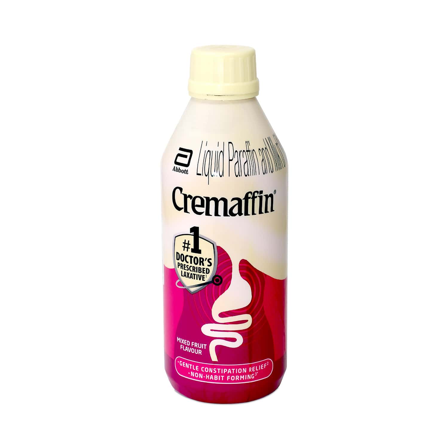CREMAFFIN MIXED FRUIT FLAVOUR SUGAR FREE CONSTIPATION RELIEF BOTTLE OF 450ML SYRUP