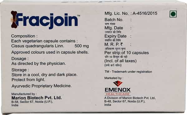 Fracjoin 500Mg Capsules 10