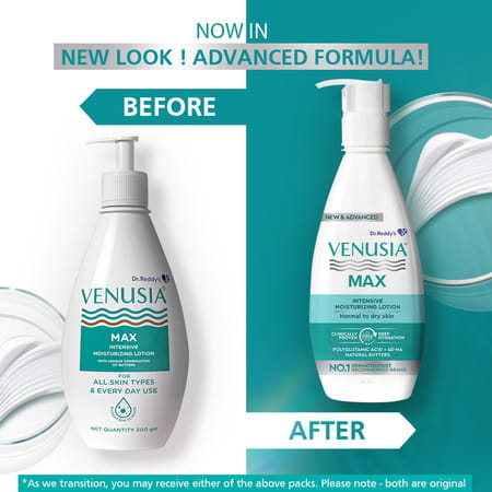 Venusia Max Intensive Moisturizing Lotion | Normal To Dry Skin | 300 Gm