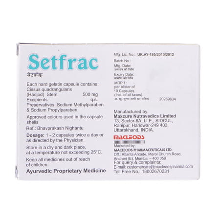 Setfrac 500mg Strip Of 10 Capsules