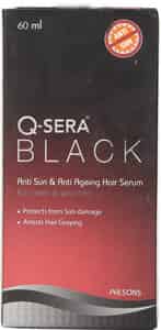 Q-sera Black Anti Sun And Anti Ageing Hair Serum For Men & Women 60 Ml
