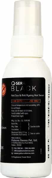 Q-Sera Black Anti Sun And Anti Ageing Hair Serum For Men & Women 60 Ml