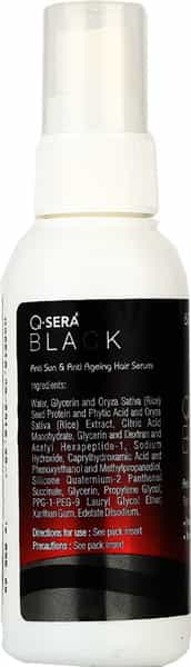 Q-Sera Black Anti Sun And Anti Ageing Hair Serum For Men & Women 60 Ml