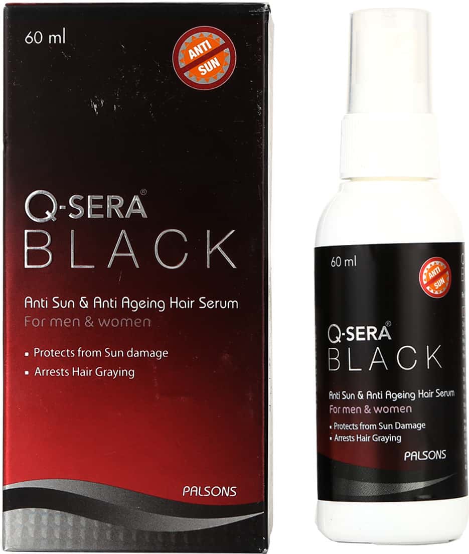 Buy Q SERA BOTTLE OF BLACK ANTI SUN AND ANTI AGEING 60ML SERUM Online